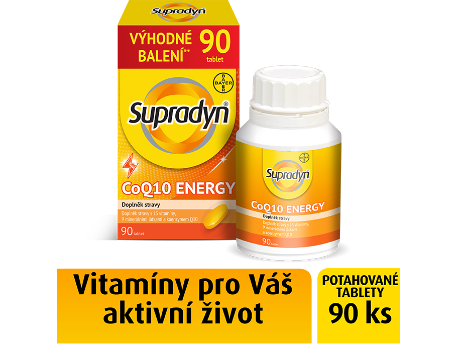 Potahované tablety Supradyn CoQ10 ENERGY výhodné balení