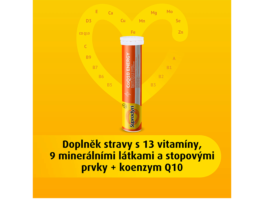 Šumivé tablety Supradyn CoQ10 ENERGY složení
