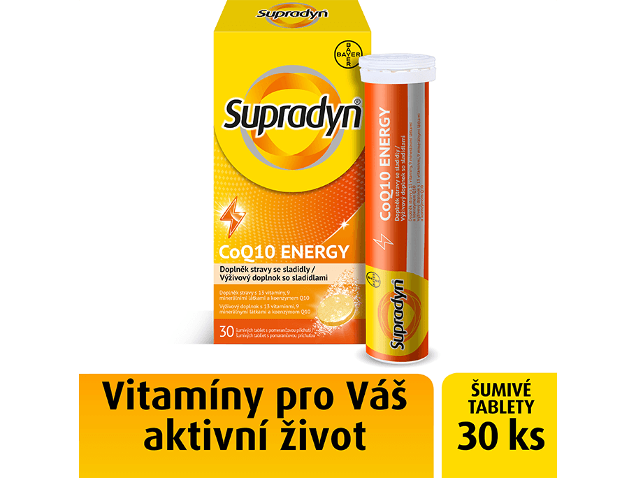 Šumivé tablety Supradyn CoQ10 ENERGY balení